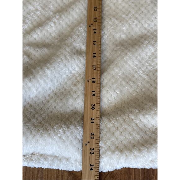 Columbia Fire Side‎ Sherpa Jacket Womens Large Cream 1/4 Zip Pocket Outdoor Hike - Picture 6 of 6